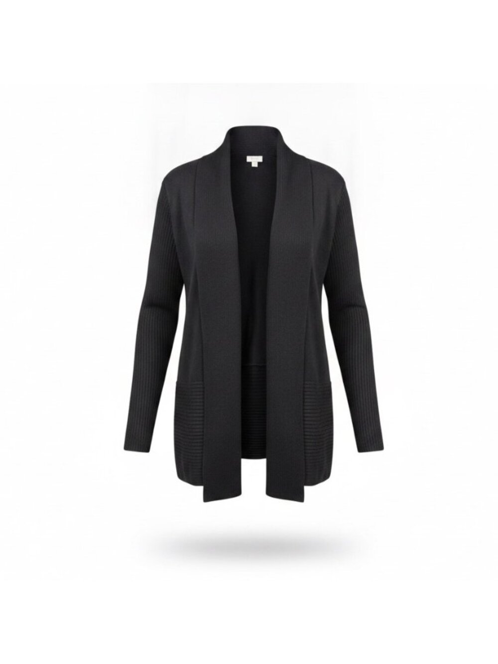 Avenue Womens Black Open Front Lightweight Cardigan Plus Size 22/24